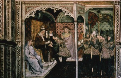 Papa y Emperador, c.1408-1410 de Aretino Luca Spinello or Spinelli